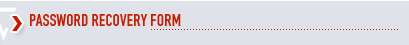 Password Recovery Form